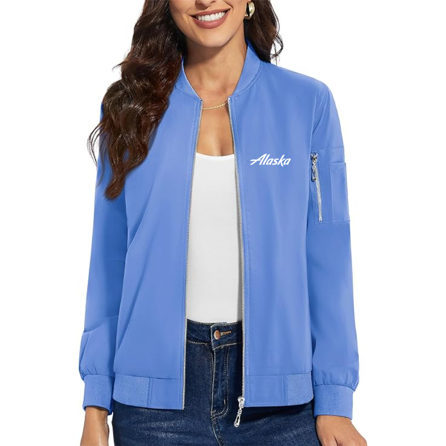 Women's Alaska Airline Premium Bomber Jacket Outerwear